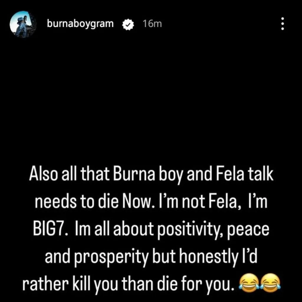 Do Better in 2025" – Burna Boy Calls Out Fake Flexes in Fiery Instagram Post