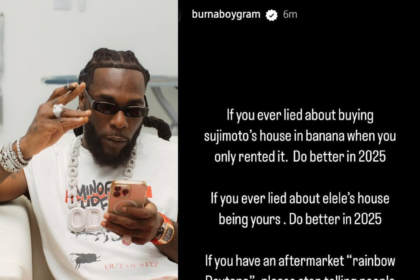 Do Better in 2025" – Burna Boy Calls Out Fake Flexes in Fiery Instagram Post